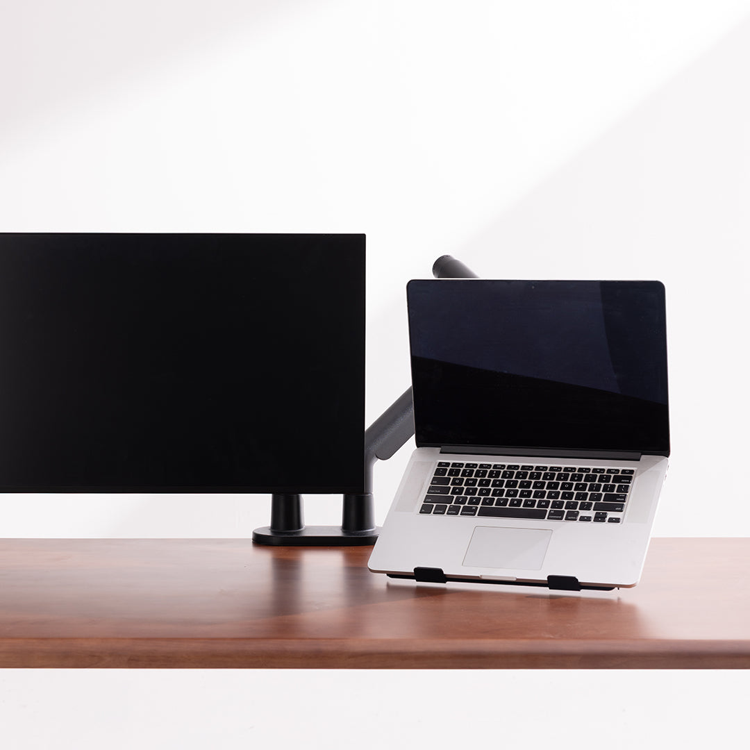 COFOデュアルモニターアーム+ノートPCホルダー　ホワイト COFOノートPCホルダーマウント – COFO（コフォ）